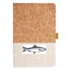 Cork And Heathered Fabric Hardcover Journal 5.5" X 8.25" Thumbnail