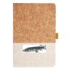 Cork And Heathered Fabric Hardcover Journal 5.5" X 8.25" Thumbnail