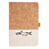 Cork And Heathered Fabric Hardcover Journal 5.5" X 8.25" Thumbnail