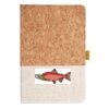 Cork And Heathered Fabric Hardcover Journal 5.5" X 8.25" Thumbnail