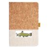 Cork And Heathered Fabric Hardcover Journal 5.5" X 8.25" Thumbnail