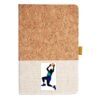 Cork And Heathered Fabric Hardcover Journal 5.5" X 8.25" Thumbnail