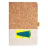 Cork And Heathered Fabric Hardcover Journal 5.5" X 8.25" Thumbnail