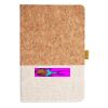 Cork And Heathered Fabric Hardcover Journal 5.5" X 8.25" Thumbnail