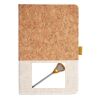 Cork And Heathered Fabric Hardcover Journal 5.5" X 8.25" Thumbnail