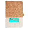 Cork And Heathered Fabric Hardcover Journal 5.5" X 8.25" Thumbnail