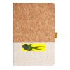 Cork And Heathered Fabric Hardcover Journal 5.5" X 8.25" Thumbnail