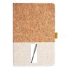 Cork And Heathered Fabric Hardcover Journal 5.5" X 8.25" Thumbnail