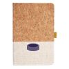 Cork And Heathered Fabric Hardcover Journal 5.5" X 8.25" Thumbnail