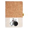 Cork And Heathered Fabric Hardcover Journal 5.5" X 8.25" Thumbnail