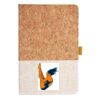 Cork And Heathered Fabric Hardcover Journal 5.5" X 8.25" Thumbnail