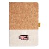 Cork And Heathered Fabric Hardcover Journal 5.5" X 8.25" Thumbnail