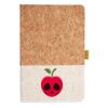 Cork And Heathered Fabric Hardcover Journal 5.5" X 8.25" Thumbnail