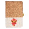 Cork And Heathered Fabric Hardcover Journal 5.5" X 8.25" Thumbnail