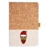 Cork And Heathered Fabric Hardcover Journal 5.5" X 8.25" Thumbnail