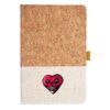 Cork And Heathered Fabric Hardcover Journal 5.5" X 8.25" Thumbnail