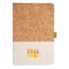 Cork And Heathered Fabric Hardcover Journal 5.5" X 8.25" Thumbnail