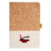 Cork And Heathered Fabric Hardcover Journal 5.5" X 8.25" Thumbnail