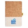 Cork And Heathered Fabric Hardcover Journal 5.5" X 8.25" Thumbnail