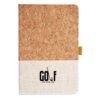 Cork And Heathered Fabric Hardcover Journal 5.5" X 8.25" Thumbnail