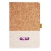 Cork And Heathered Fabric Hardcover Journal 5.5" X 8.25" Thumbnail