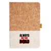 Cork And Heathered Fabric Hardcover Journal 5.5" X 8.25" Thumbnail