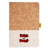 Cork And Heathered Fabric Hardcover Journal 5.5" X 8.25" Thumbnail