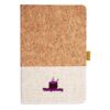 Cork And Heathered Fabric Hardcover Journal 5.5" X 8.25" Thumbnail