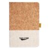 Cork And Heathered Fabric Hardcover Journal 5.5" X 8.25" Thumbnail