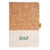 Cork And Heathered Fabric Hardcover Journal 5.5" X 8.25" Thumbnail