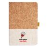 Cork And Heathered Fabric Hardcover Journal 5.5" X 8.25" Thumbnail