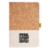 Cork And Heathered Fabric Hardcover Journal 5.5" X 8.25" Thumbnail