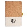 Cork And Heathered Fabric Hardcover Journal 5.5" X 8.25" Thumbnail