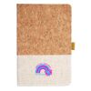 Cork And Heathered Fabric Hardcover Journal 5.5" X 8.25" Thumbnail