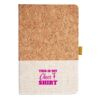 Cork And Heathered Fabric Hardcover Journal 5.5" X 8.25" Thumbnail