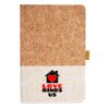 Cork And Heathered Fabric Hardcover Journal 5.5" X 8.25" Thumbnail