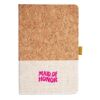 Cork And Heathered Fabric Hardcover Journal 5.5" X 8.25" Thumbnail