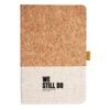 Cork And Heathered Fabric Hardcover Journal 5.5" X 8.25" Thumbnail