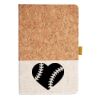 Cork And Heathered Fabric Hardcover Journal 5.5" X 8.25" Thumbnail