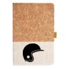 Cork And Heathered Fabric Hardcover Journal 5.5" X 8.25" Thumbnail