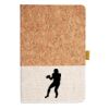 Cork And Heathered Fabric Hardcover Journal 5.5" X 8.25" Thumbnail