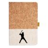Cork And Heathered Fabric Hardcover Journal 5.5" X 8.25" Thumbnail
