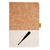 Cork And Heathered Fabric Hardcover Journal 5.5" X 8.25" Thumbnail