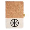 Cork And Heathered Fabric Hardcover Journal 5.5" X 8.25" Thumbnail