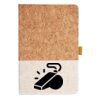 Cork And Heathered Fabric Hardcover Journal 5.5" X 8.25" Thumbnail