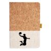 Cork And Heathered Fabric Hardcover Journal 5.5" X 8.25" Thumbnail