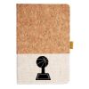 Cork And Heathered Fabric Hardcover Journal 5.5" X 8.25" Thumbnail