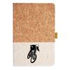 Cork And Heathered Fabric Hardcover Journal 5.5" X 8.25" Thumbnail