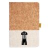 Cork And Heathered Fabric Hardcover Journal 5.5" X 8.25" Thumbnail