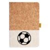Cork And Heathered Fabric Hardcover Journal 5.5" X 8.25" Thumbnail